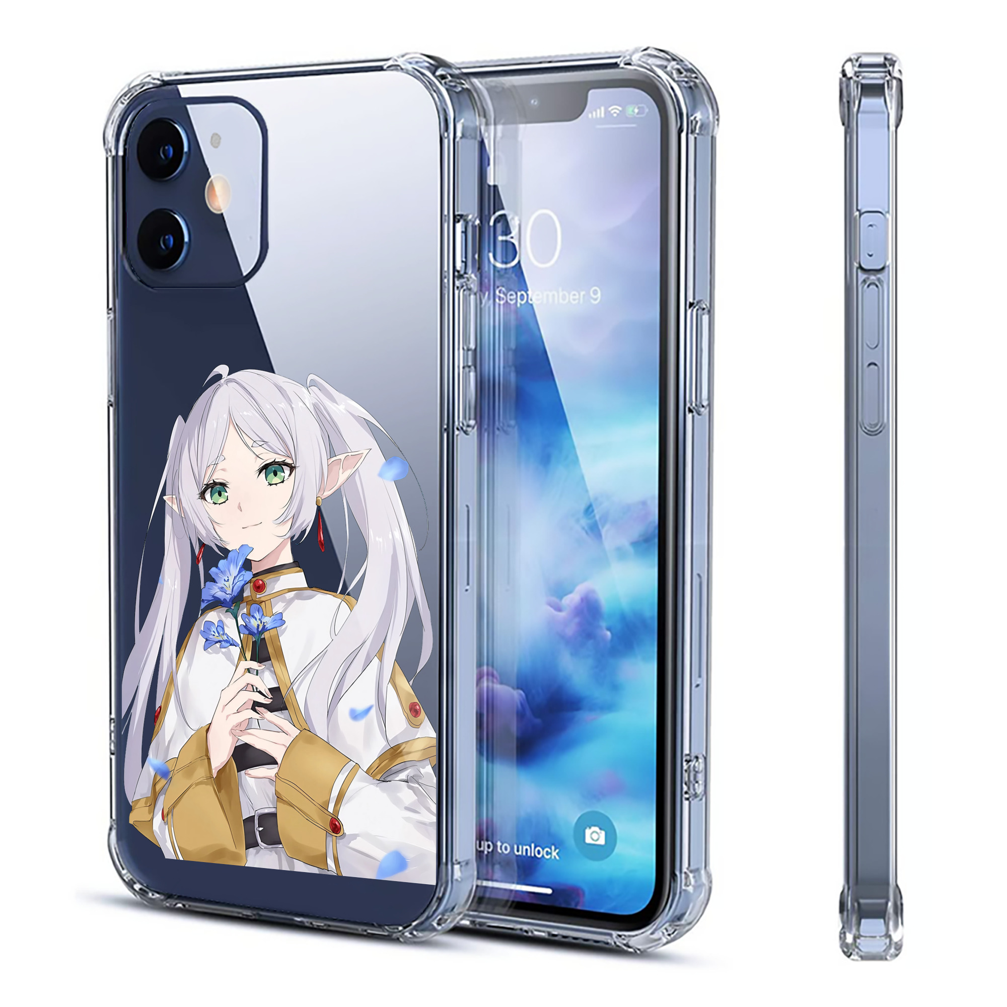 （画像用） 葬送のフリーレン Frieren 【iPhone 12シリーズ対応】透明スマホケース（クリアソフトケース）